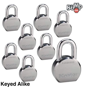 Master Lock High Security Padlocks - (8) Keyed Alike w/ BumpStop 6230NKA-8 - Picture 1 of 3