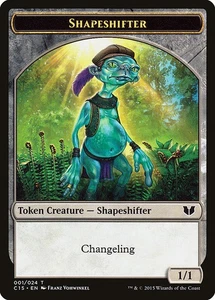 Shapeshifter MTG Commander 2015 Token NM x4 (1/1 Changeling) - Magic Card - Picture 1 of 1