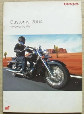 HONDA Customs Motorcycles Range Sales Brochure Feb 2004 Ref MCBROCH006 - Image 1 of 4