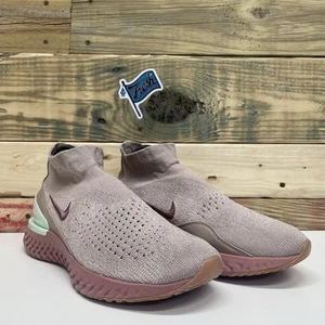 Nike Rise React Flyknit Diffused Taupe Athletic Shoes Women Size 10 Smokey Mauve - Picture 1 of 12