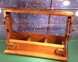 Ständer Stand Regal ANTIK Holz Messing Gewürze Vorrats Dosen Gläser Flaschen - Bild 1 von 6