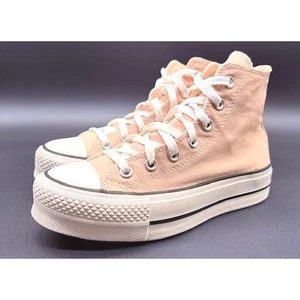 Sneakers alte Converse Chuck Taylor All Star da donna taglia 7 Peach Platform - Foto 1 di 9
