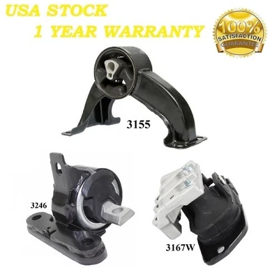 3 PCS MOTOR & TRANS MOUNT FIT 2007-2008 Chrysler  Sebring  3.5L - AUTO TRANS - Image 1 of 4