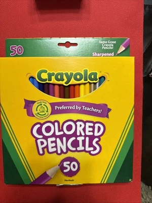 Crayola Colored Pencil Set, Assorted Colors, 50 Count, Pre-Sharpened New - Image 1 of 4