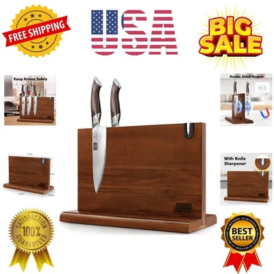 Magnetic Knife Block 14 x 10 Inches, Double Sided Magnetic Knife Holder Rack ... - Image 1 of 4