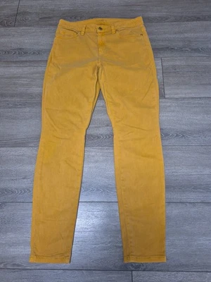Pantalones de mezclilla ajustados Michael Kors Izzy para mujer talla 6 amarillo mostaza elástico  Foto 1 de 4