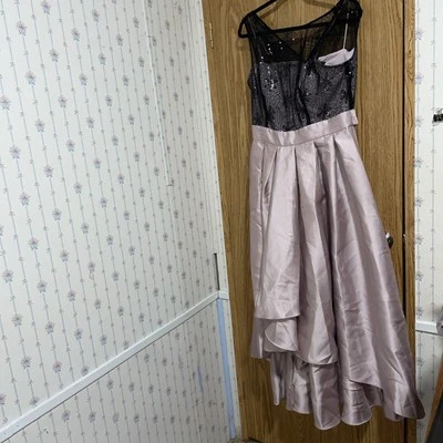 Ignite Evening Hi-Lo Dress Lace tank Cap Sleeve Ball Gown SZ 16 - Image 1 of 4