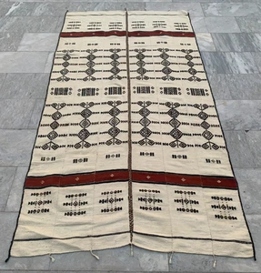 4x8 ft Antique African Fulani Blanket Hand Made Wedding Blanket Tents Mali Decor - Picture 1 of 13