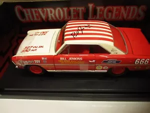 HAND SIGNED BY BILL JENKINS ERTLE CHEVROLET LEGENDS 1966 CHEVY NOVA A/S - Picture 1 of 14