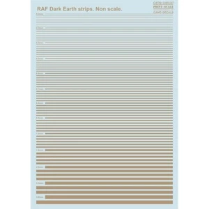 Print Scale 047-Camo Decals RAF Dark Earth Strips (NonScale) for Scale model - Picture 1 of 6