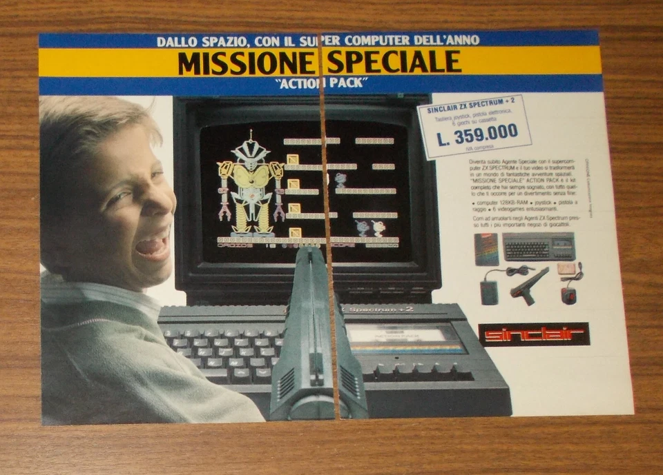 Seltene Werbung  SINCLAIR ZX SPECTRUM ACTION PACK Promo 1989 - Image 1 of 1