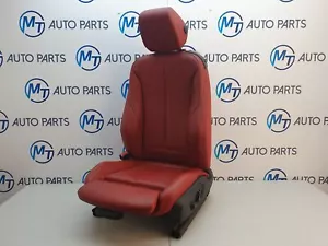 BMW 4 SERIES FRONT LEFT PASSENGER SIDE SPORT SEAT LEATHER RED HEATED ELECTRI F32 - Picture 1 of 16