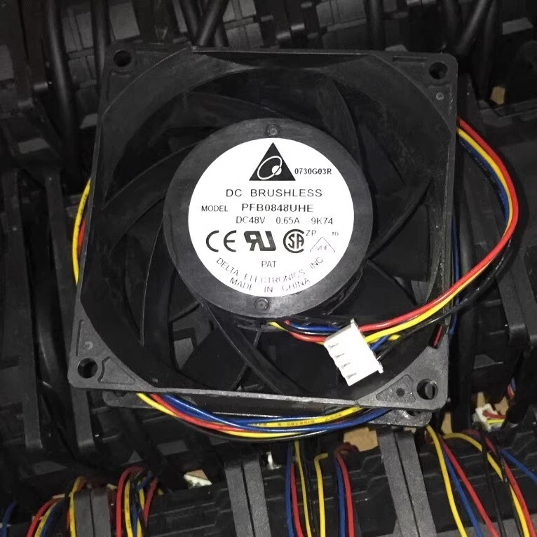 Delta PFB0848UHE 48V 0.65A 8038 8cm Dual Ball Cooling Fan - Image 1 of 1