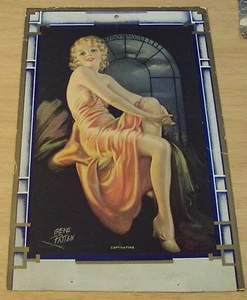 Vintage 1930er PIN UP GIRL Druck ~ "FESSELND" ~ Irene Patten ~ - Bild 1 von 6