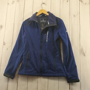 MOUNTAIN HORSE Equestrian Jacket Womens Small Softshell High Neck Zip Blue