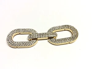 fibbia in metallo strass fissa cm 8 da cucire - Picture 1 of 2