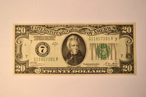 Series of 1928-A $20 Federal Reserve Note- Bank of Chicago- Crisp EF/AU - Picture 1 of 4
