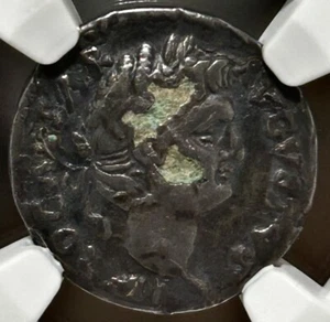 Nero Denarius AD 54-68 Nero & Poppaea Ancient Forgery NGC VG - Picture 1 of 4