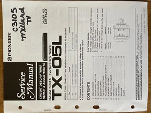 PIONEER TX-05L FM/AM DIGITAL SYNTEHSIZED TUNER ORIGINAL SERVICE REPAIR MANUAL - Picture 1 of 1