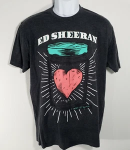 Ed Sheeran TShirt Mens XL Gray Heart In A Jar I Wont Let You Go Music Casual - Picture 1 of 4