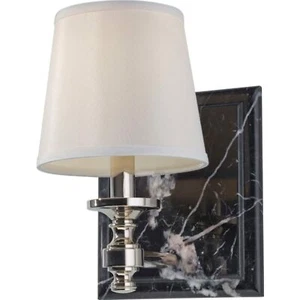 Feiss VS34001-PN Wall Vanity Bath Sconce, 1-Light, Nickel (7"W by 10"H) - Picture 1 of 2