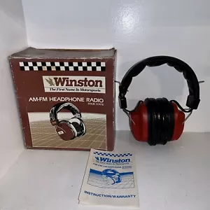 Vintage Winston Motorsports Wireless AM / FM Radio Headphone Headset HP-10000 - Picture 1 of 12