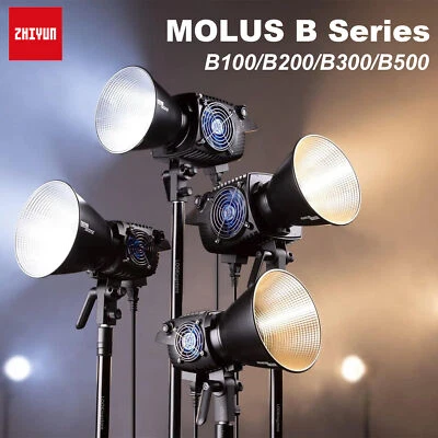 US ZHIYUN MOLUS B100 B200 B300 B500 COB LED Video Light Bowens Mount 2700K-6500K - Image 1 of 4