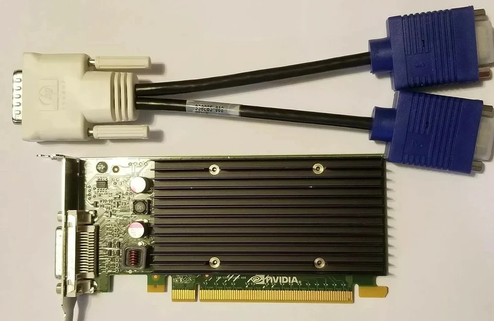 NVIDIA NVS 300 Dell OptiPlex 3010 7010 9010 Dual VGA Monitor Video Graphics Card - Image 1 of 3
