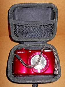 Black Hard-sided 4x3" rectangular Zippered Camera Case Electronics Cards Black - Picture 1 of 5