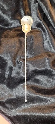 Colher/escolha de azeitona perfurada de prata esterlina do século XIX - Imagem 1 de 4