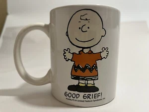 Vintage Peanuts Charlie Brown Good Grief! White Coffee Cup Mug Innovative Design - Picture 1 of 7