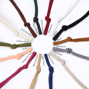 Drawstring Cord Cotton Hoodie String for Sweatshirt,10 & 15mm,Toggle Stopper End