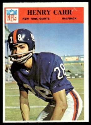 1966 Philadelphia Henry Carr RC New York Giants #120 - Image 1 of 2