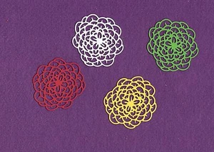 FANCY FLOWER die cuts scrapbook cards - Imagen 1 de 1