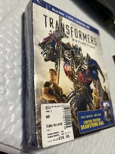 Transformers Age of Extinction BluRay+DVD+Digital Drawstring Bag Dented Box New - Picture 1 of 4