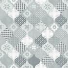 Moroccan Tile Vinyl Geometric Patterned Tiles Wallpaper Teal Blue Grey