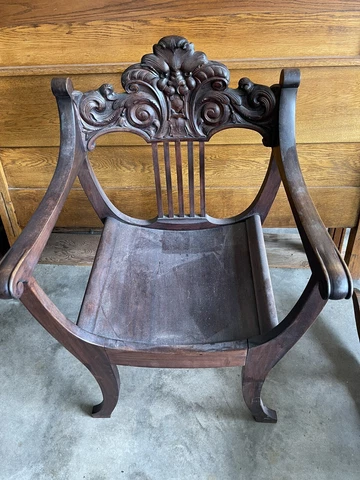 Antique Carved accent chairs for living room Cover