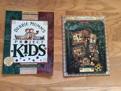 Lot of 2 Debbie Mumm Quilting Books Project Kids & Angel Wings Growing Things - Image 1 of 2