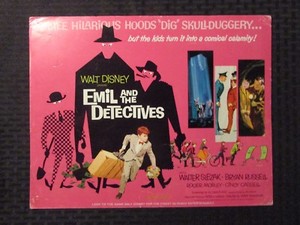1964 EMIL AND THE DETECTIVES Lobby Card VG 4.0 Walter Slezak, Bryan Russell