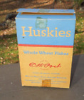 Antique Huskies Whole Wheat Flakes Small Post Cereal Box Empty