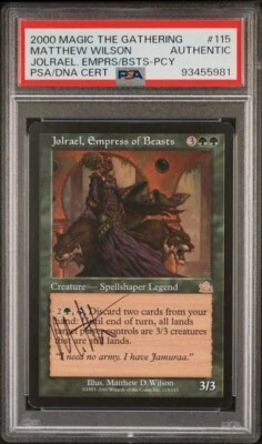 2000 Magic: The Gathering Prophecy Jolrael Beasts #115 Matthew Wilson Signed PSA - Image 1 of 4