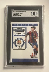 2019-20 Panini Chronicles Contenders Lionel Messi Historic Ticket SGC 10 - Picture 1 of 2