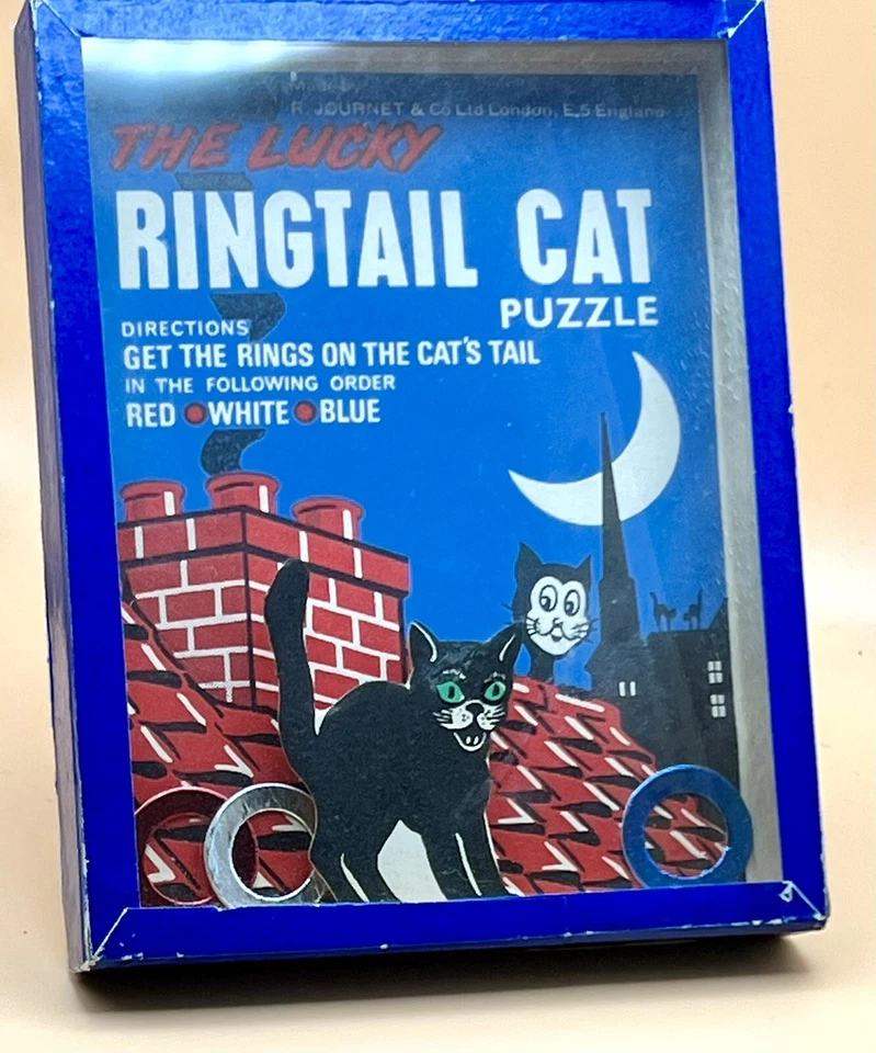 Antiguo LOTE 11 R Journet PUZZLES LoNDON Piggyback Cerdos Trébol GATO NEGRO Buzo Foto 1 de 4