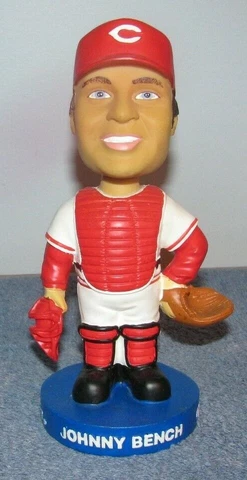 Johnny Bench Cincinnati Reds HALL of FAME LEGEND 2002 Bobblehead Pepsi Cover