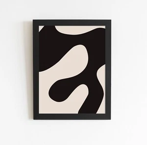 Black and Beige Abstract Wall Art - Picture 1 of 3