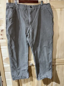 CARHARTT Tan Jeans Dungaree Fit Size 44x32 Carpenter Jeans Denim Casual Work - Picture 1 of 14