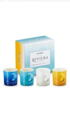 NUEVO Juego de 4 tazas de espresso Le Creuset The Riviera Collection Foto 1 de 4