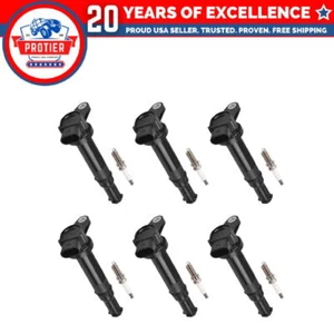 Set of 6 Ignition coil + Spark Plug Compatible with 2007-2009 Hyundai Santa Fe - Picture 1 of 1