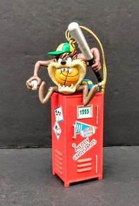 Vintage 1998 Looney Tunes Tasmanian Devil Sports Locker Christmas Tree Ornament  - Picture 1 of 6