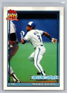 Tarjeta de béisbol 1991 Topps #727 Mookie Wilson Toronto Blue Jays MLB - Imagen 1 de 2